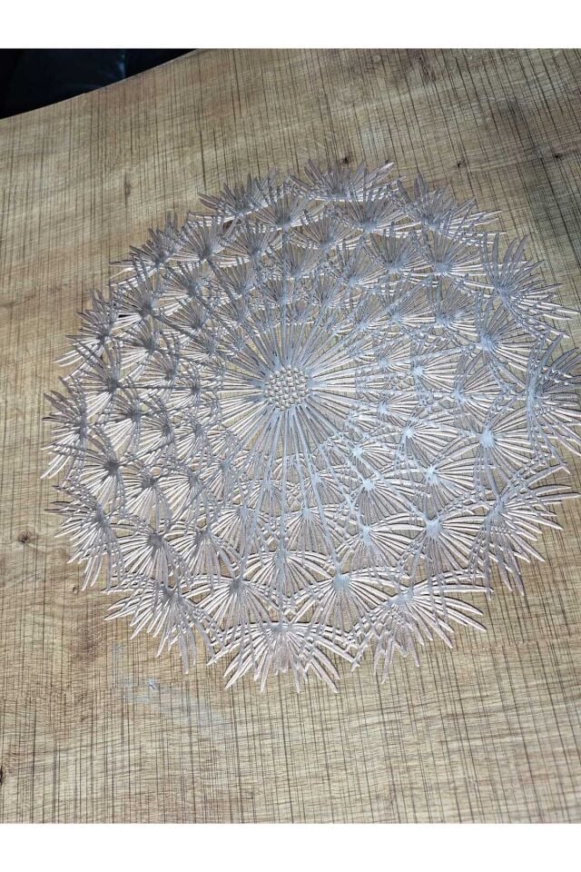 PVC yemek takımı, Yuvarlak PVC Amerikan Servis Seti 6 Parça 38x38cm Altın