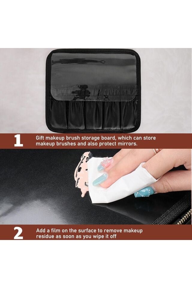 Led Işıklı Aynalı Makyaj Çantası Seyahat Makyaj Çantası