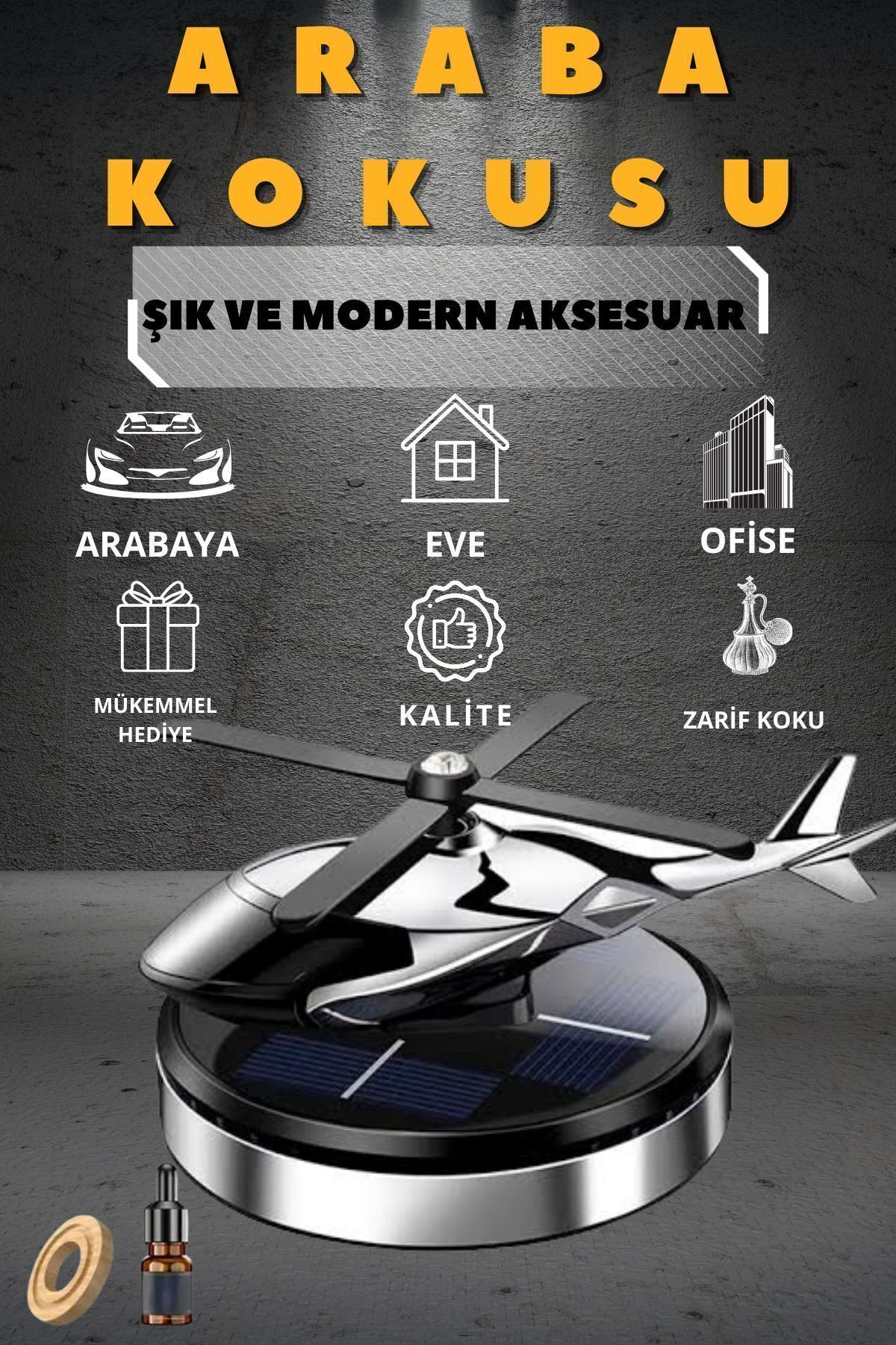 Araba Kokusu Helikopter Oto(ODA)sıradışı Aksesuar Arabanıza Hediye Edin