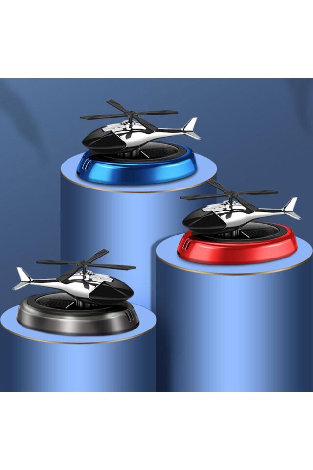 Güneş Enerjili Helikopter Araba Koku Difüzörü Siyah