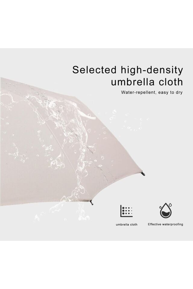 One Kado LED Işıklı Otomatik Katlanabilir Şemsiye – Bej