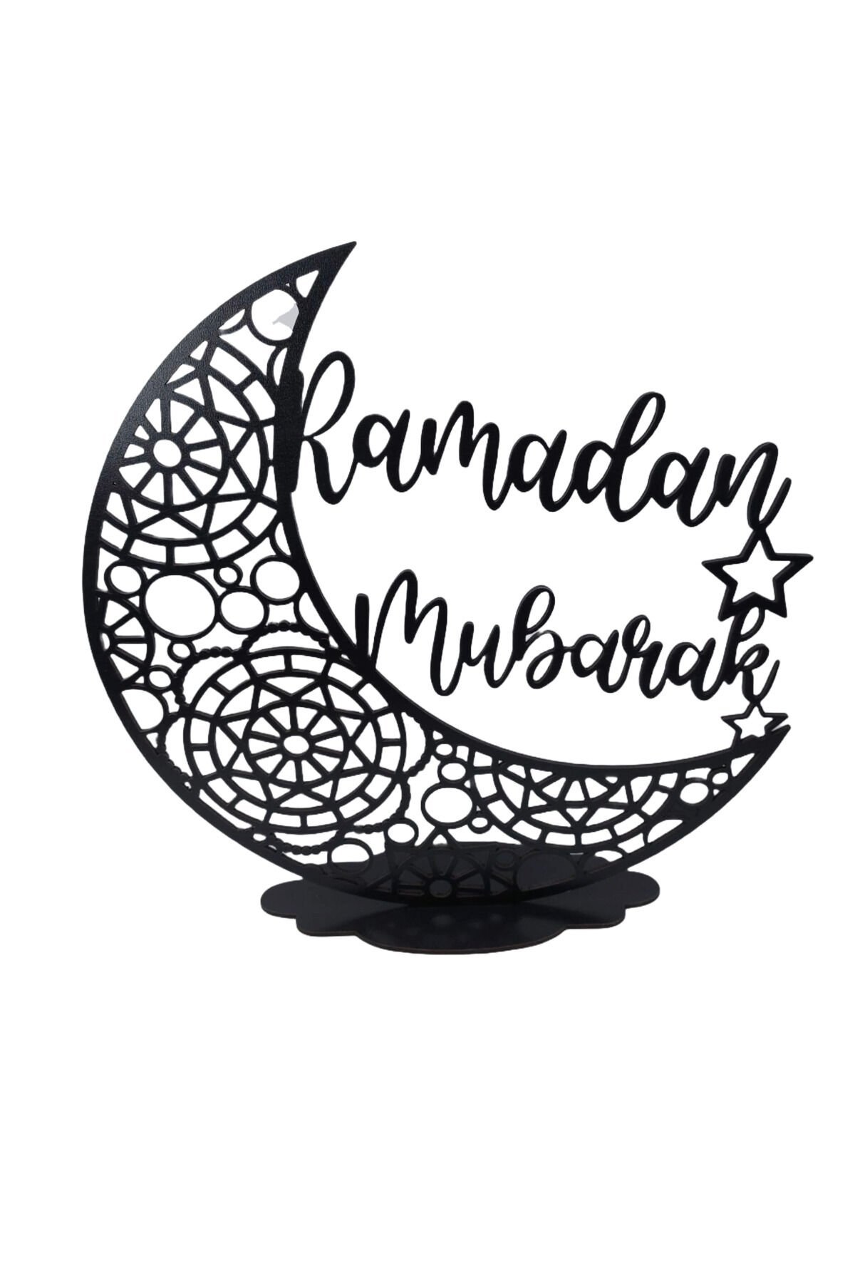 Ahşap Ramazan Mübarak Süsleme Ve Dekoratif Siyah Hilal